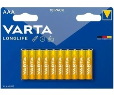 Varta Ilgaamžės AAA baterijos 10 vnt.