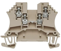 Varžtinis gnybtas WDU 1.5/ZZ, 1,5 mm², 800 V, 17,5 A, tamsiai smėlio spalvos, 4 jungtys, 1A, Weidmuller