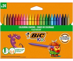 BIC Vaškinės spalvotos kreidelės WAX CRAYON 24 spalvų rinkinys 8297721