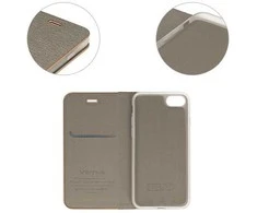 Vennus Book dėklas su rėmeliu skirtas Apple iPhone 14 Plus pilkos spalvos