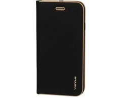 Vennus Book dėklas su rėmeliu skirtas Samsung Galaxy S24 Plus juodos spalvos