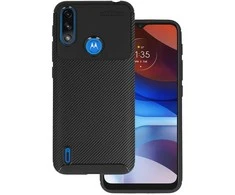 Vennus Carbon Elite dėklas skirtas Motorola E7 Power juodos spalvos