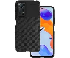 Vennus Carbon Elite dėklas skirtas Xiaomi Redmi Note 11 Pro/Note 11 Pro 5G juodos spalvos