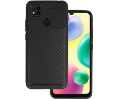 Vennus Carbon Elite dėklas skirtas Xiaomi Redmi 10A juodos spalvos
