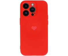 Vennus Silicone Heart Dėklas skirtas Apple iPhone 13 Pro design 1 red