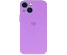 Vennus silikoninis Heart dėklas skirtas Apple iPhone 14 Plus design 1 violetinės spalvos
