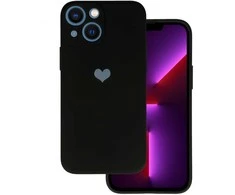 Vennus silikoninis Heart dėklas skirtas Apple iPhone 14 Plus design 1 juodos spalvos