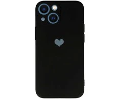 Vennus silikoninis Heart dėklas skirtas Apple iPhone 14 Plus design 1 juodos spalvos