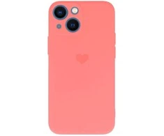 Vennus silikoninis Heart dėklas skirtas Apple iPhone 14 Plus design 1 koralų spalvos