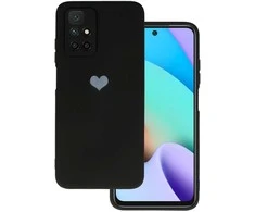 Vennus silikoninis Heart dėklas skirtas Xiaomi Redmi 10 design 1 juodos spalvos