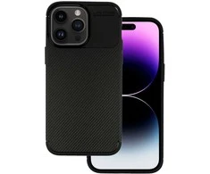Dėklas Tel Protect Carbon Elite skirtas Apple iPhone 15 Pro Max juodos spalvos