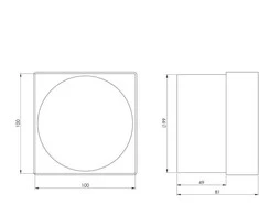 Ventiliatorius Ventiliacijos tarpmovė EUROPLAST VA91, 100 x 100 mm, D100