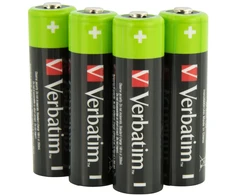 Verbatim Rechargeable Baterija NiMH AA 2500mAh Premium HR6 4vnt juodos spalvos 49517