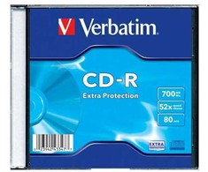CD-R Verbatim DL 700MB (80min) 52x Extra Protection slim box