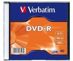 Verbatim DVD-R Disc 4.7GB 16x AZO matt sidabrinis 1vnt 43547