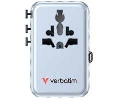 Verbatim kelioninis įkroviklis EU/UK/US GaN 2xUSB-C/2xUSB-A/1xUSB-C PD 100W mėlynos spalvos 30192