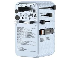 Verbatim kelioninis įkroviklis EU/UK/US GaN 1xUSB-C/1xUSB-A/2xUSB-C PD 70W mėlynos spalvos 30187