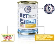 VET RESPONSE Hypoallergenic kalakutiena – drėgnas ėdalas šunims – 400g