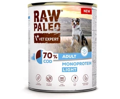 Šunų Maistas - VetExpert Raw Paleo Cod Light Monoprotein Wet 800g