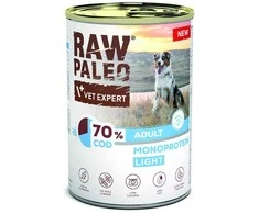 Šunų Maistas - VetExpert Raw Paleo Cod Light Monoprotein Drėgnas 400g
