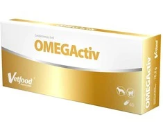 Gyvūnų papildas - Vetfood Omega Activ (60vnt, palaiko širdies ir regėjimo sveikatą)
