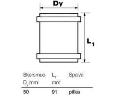 Wavin Baltic Vidaus kanalizacijos remontinė mova WAVIN OPTIMA, d , 50