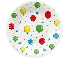 Vienkartinės lėkštės PAW Balloons, Ø 18 cm, 8 vnt.