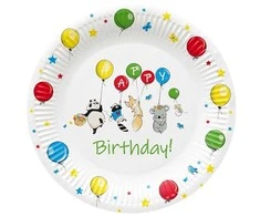 Vienkartinės lėkštės PAW Balloons, Ø 23 cm, 8 vnt.