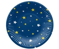 Vienkartinės lėkštės PAW Space, Ø 18 cm, 8 vnt.