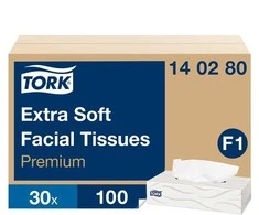 Vienkartinės nosinaitės TORK PREMIUM, 2 sl., 100 vnt.