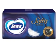 Vienkartinės nosinaitės ZEWA SOFTIS, 4 sl., 9 vnt.