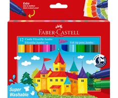 Viltpliiatsid Faber-Castell Jumbo 12-värvi supermahapestavad