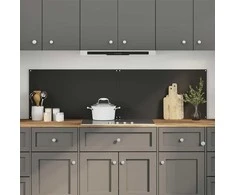 Virtuvės atbraila 2 pcs Juoda 90 x 50 cm grūdintas stiklas