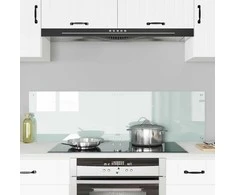 Virtuvės atbraila 2 pcs Balta 70 x 40 cm grūdintas stiklas