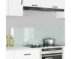 Virtuvės atbraila 2 pcs Balta 70 x 40 cm grūdintas stiklas
