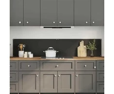 Virtuvės atbraila 2 pcs Juoda 100 x 40 cm grūdintas stiklas