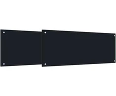 Virtuvės atbraila 2 pcs Juoda 100 x 40 cm grūdintas stiklas