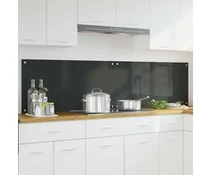 Virtuvės atbraila 2 pcs Tamsiai pilka 100 x 50 cm