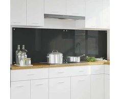 Virtuvės atbraila 2 pcs Tamsiai pilka 100 x 60 cm