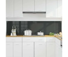 Virtuvės atbraila 2 pcs Tamsiai pilka 100 x 50 cm