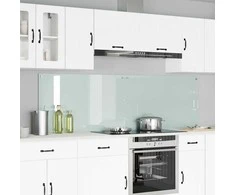 Virtuvės atbraila 2 pcs Balta 100 x 60 cm grūdintas stiklas