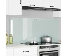 Virtuvės atbraila 2 pcs Balta 70 x 60 cm grūdintas stiklas