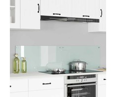 Virtuvės atbraila 2 pcs Balta 80 x 40 cm grūdintas stiklas