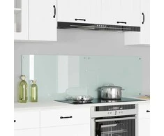Virtuvės atbraila 2 pcs Balta 80 x 50 cm grūdintas stiklas