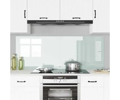 Virtuvės atbraila 2 pcs Balta 80 x 60 cm grūdintas stiklas