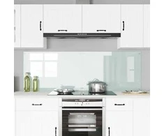 Virtuvės atbraila 2 pcs Balta 90 x 60 cm grūdintas stiklas