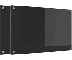 Virtuvės atbraila 2 pcs Juoda 80 x 50 cm grūdintas stiklas