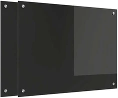 Virtuvės atbraila 2 pcs Juoda 80 x 60 cm grūdintas stiklas