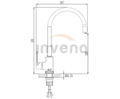 Virtuvinis maišytuvas Invena Joga plus BZ-32-P04-C, juodas