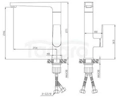 Virtuvinis maišytuvas Invena Midnight BZ-35-014-V, auk/juod